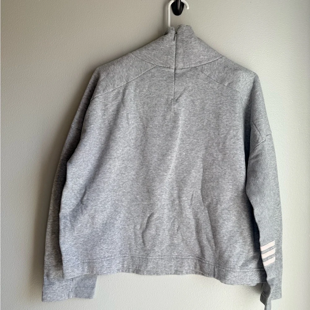 Adidas Women's Gray Cowl Neck Sweater - Picture 2 of 4